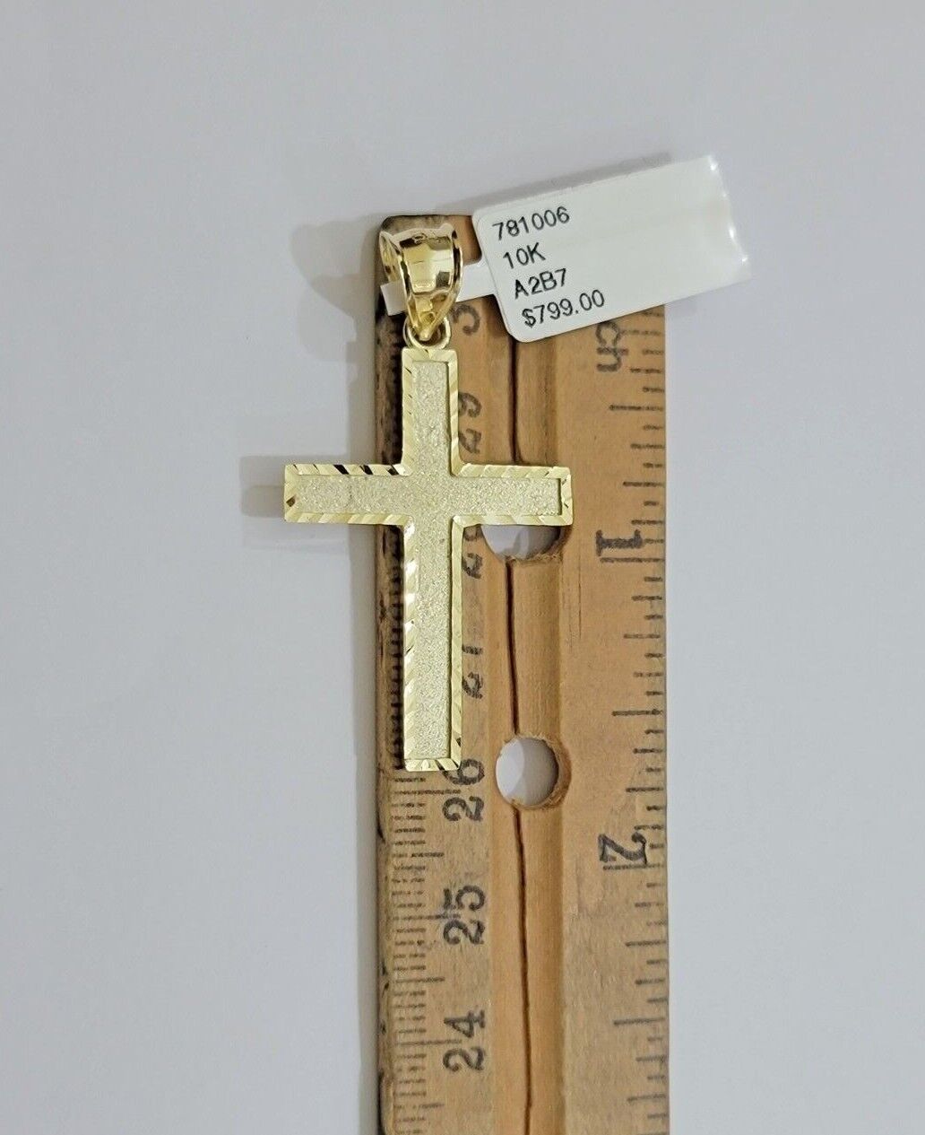 10k Gold Milano Rope Chain Plain Cross Charm Pendant Set 18 - 24'' Inches Necklace - GoldenlinQ